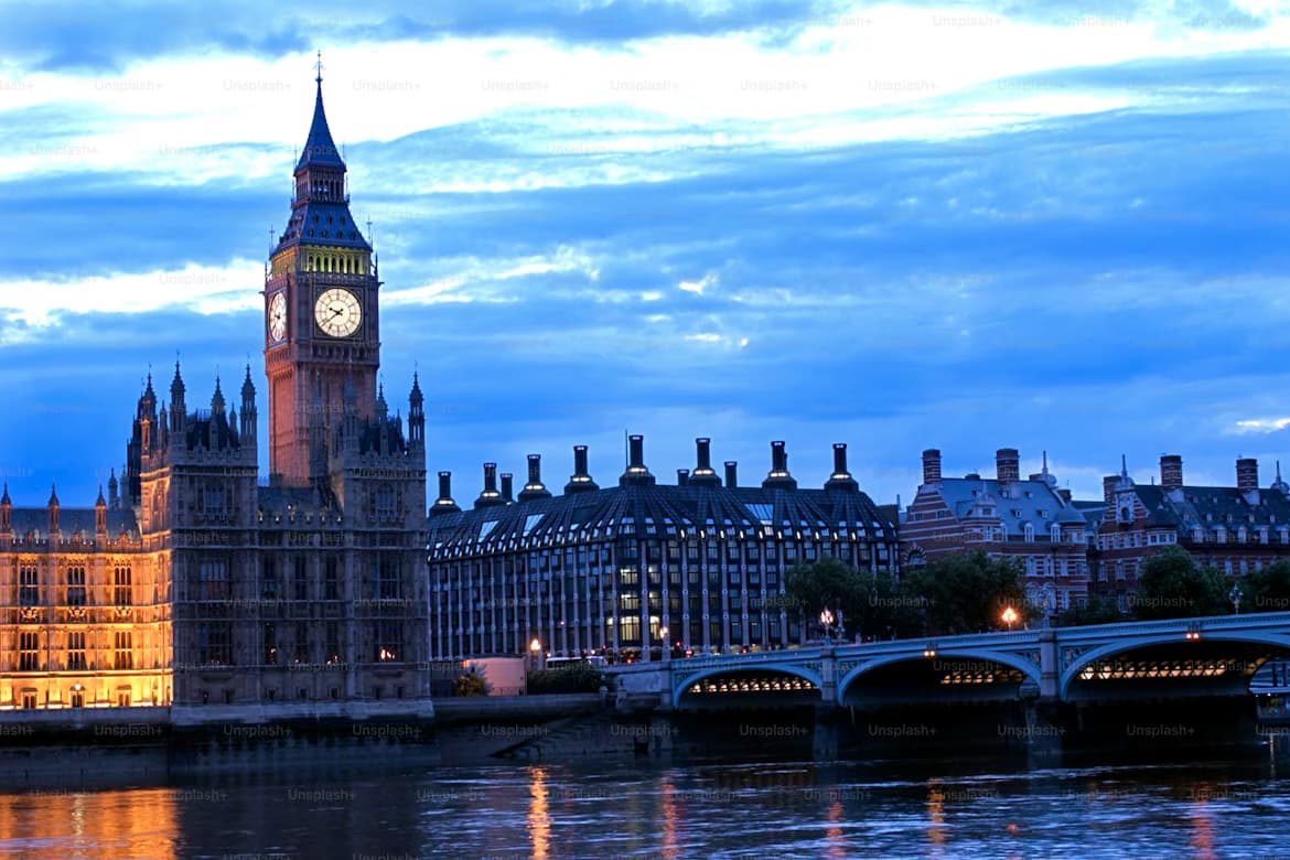 A photo of an evening London